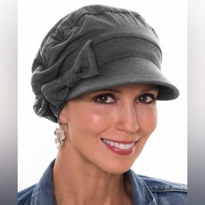 Cardani Versatility Newsboy Hat in Luxury Viscose from Bamboo In Charcoal Gray